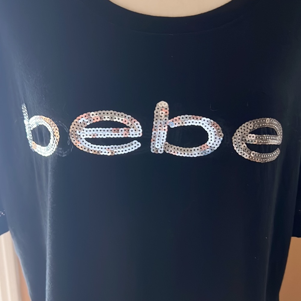 Bebe black sequin T-shirt - Picture 3 of 5